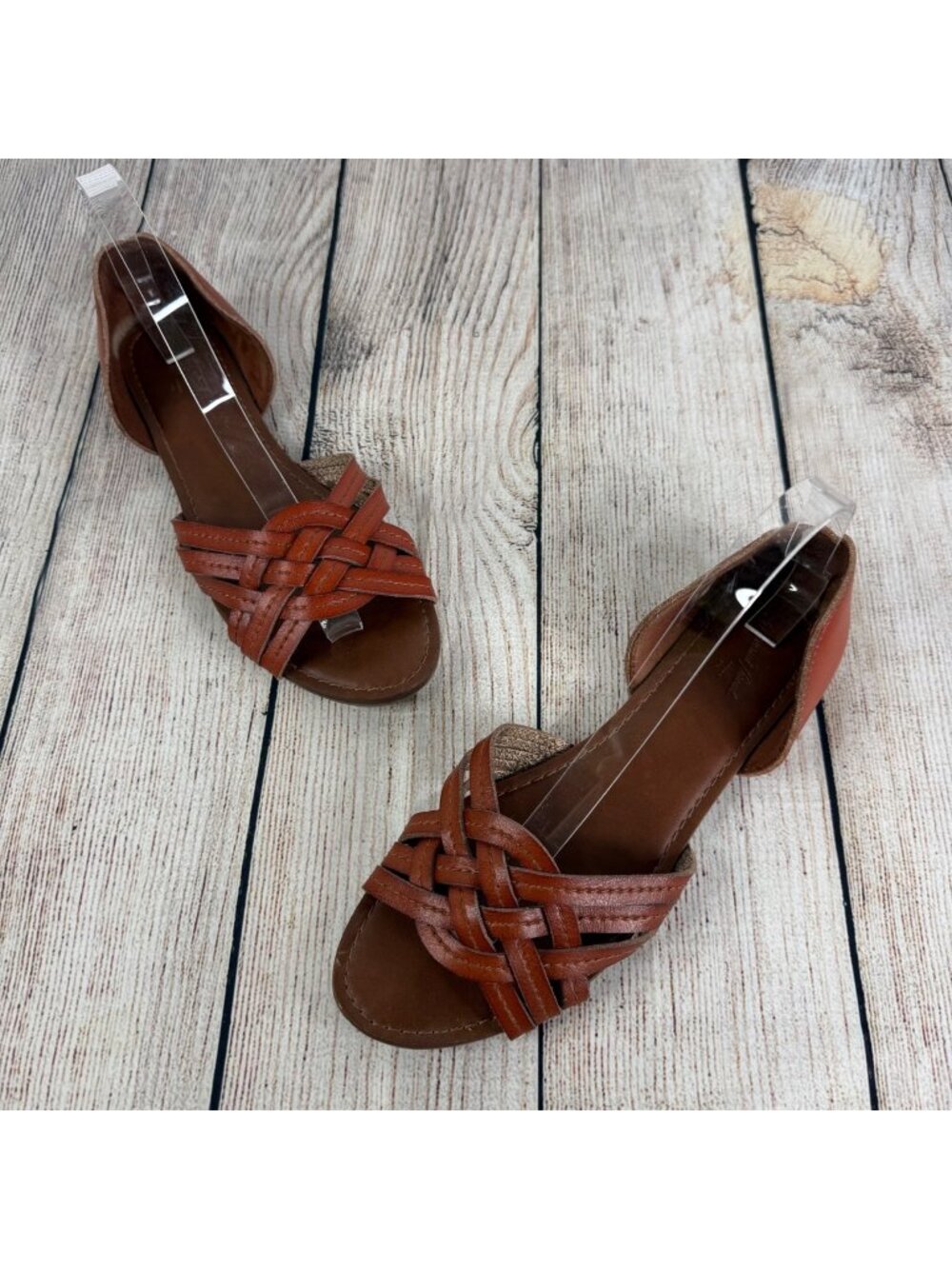 Universal Thread Brown Vail Huarache Sandals Woven Details Size 8